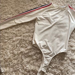 White fashionnova bodysuit